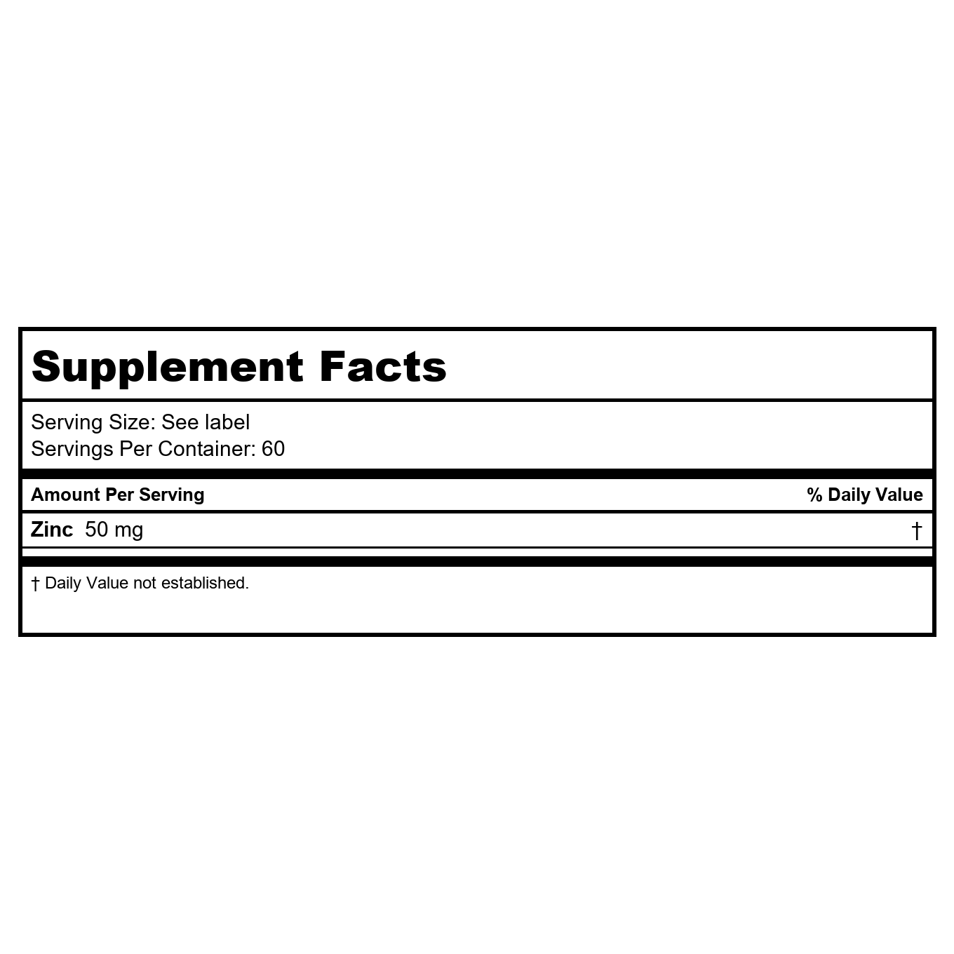 KAL Zinc 50 mg 60 Comprimés