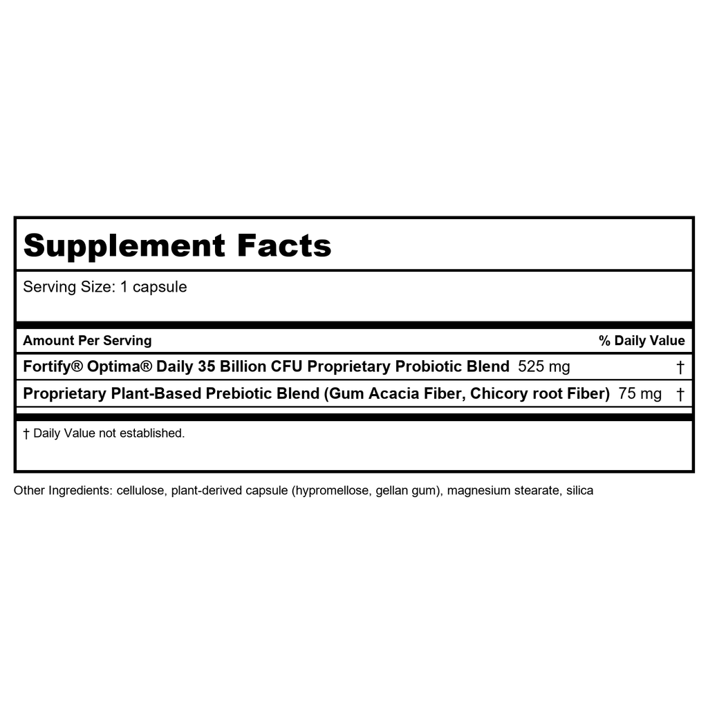 Nature's Way Fortify Optima 35 milliards de probiotiques + prébiotiques 60 capsules - Lot de 2