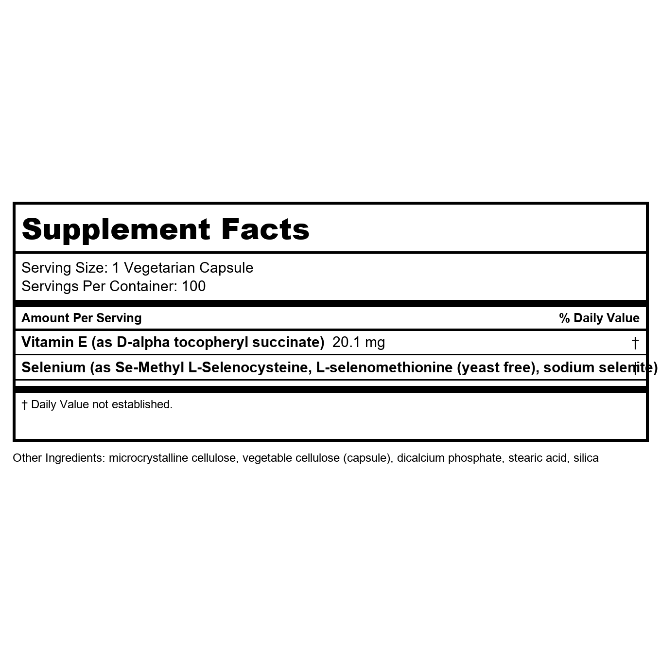 Life Extension - Complexe de Sélénium Supérieur & Vitamine E - 200 µg - 100 Vcaps (200 VCAPS)