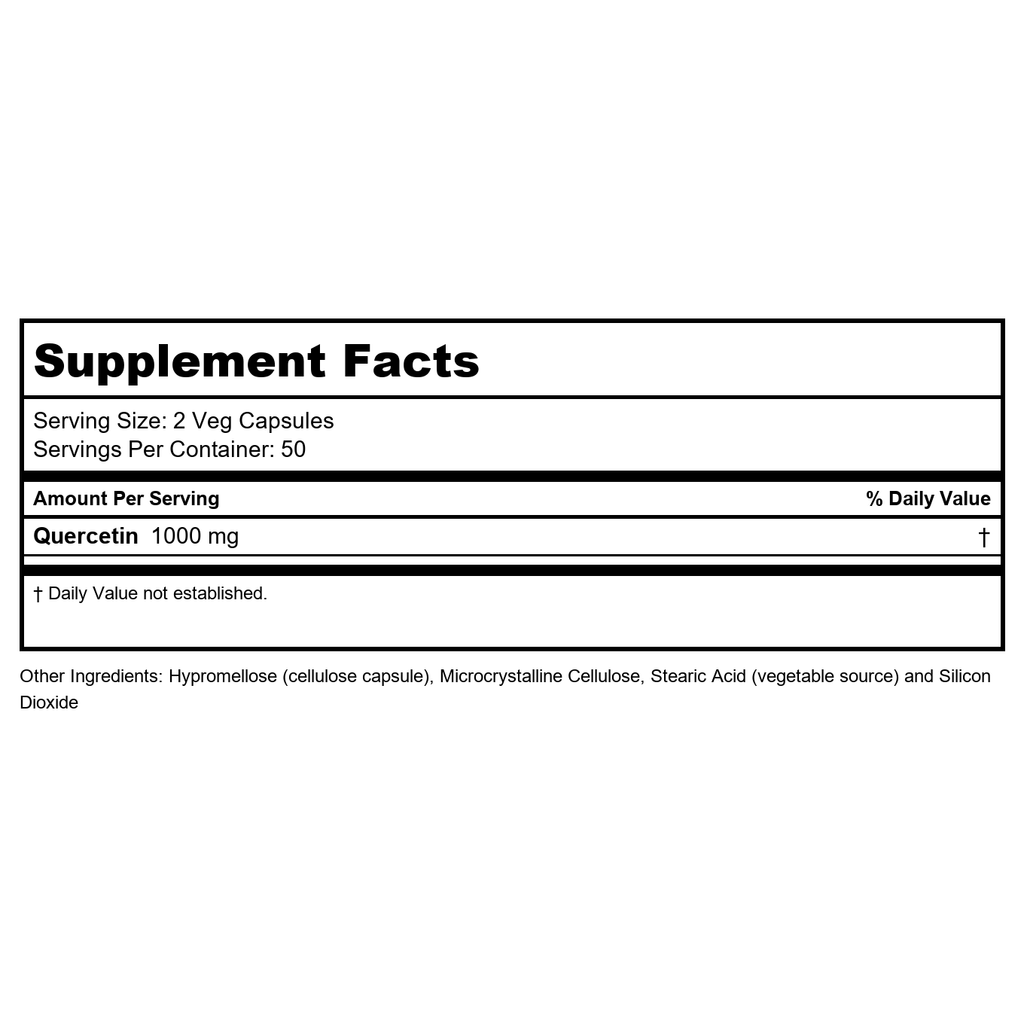 NOW Quercetin 500mg,100 Veg Capsules