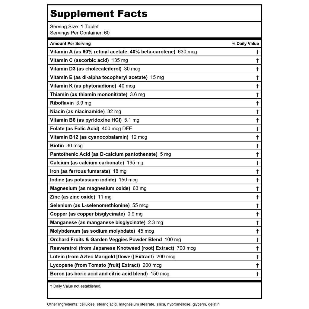 Nature's Way Alive! Énergie quotidienne Multivitamine 22 Vitamines et Minéraux 60 Comprimés