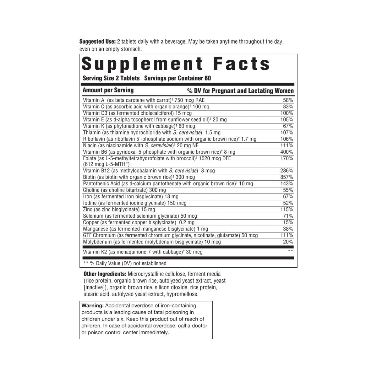 Innate Response Bébé & Moi Multivitamine 120 Comprimés