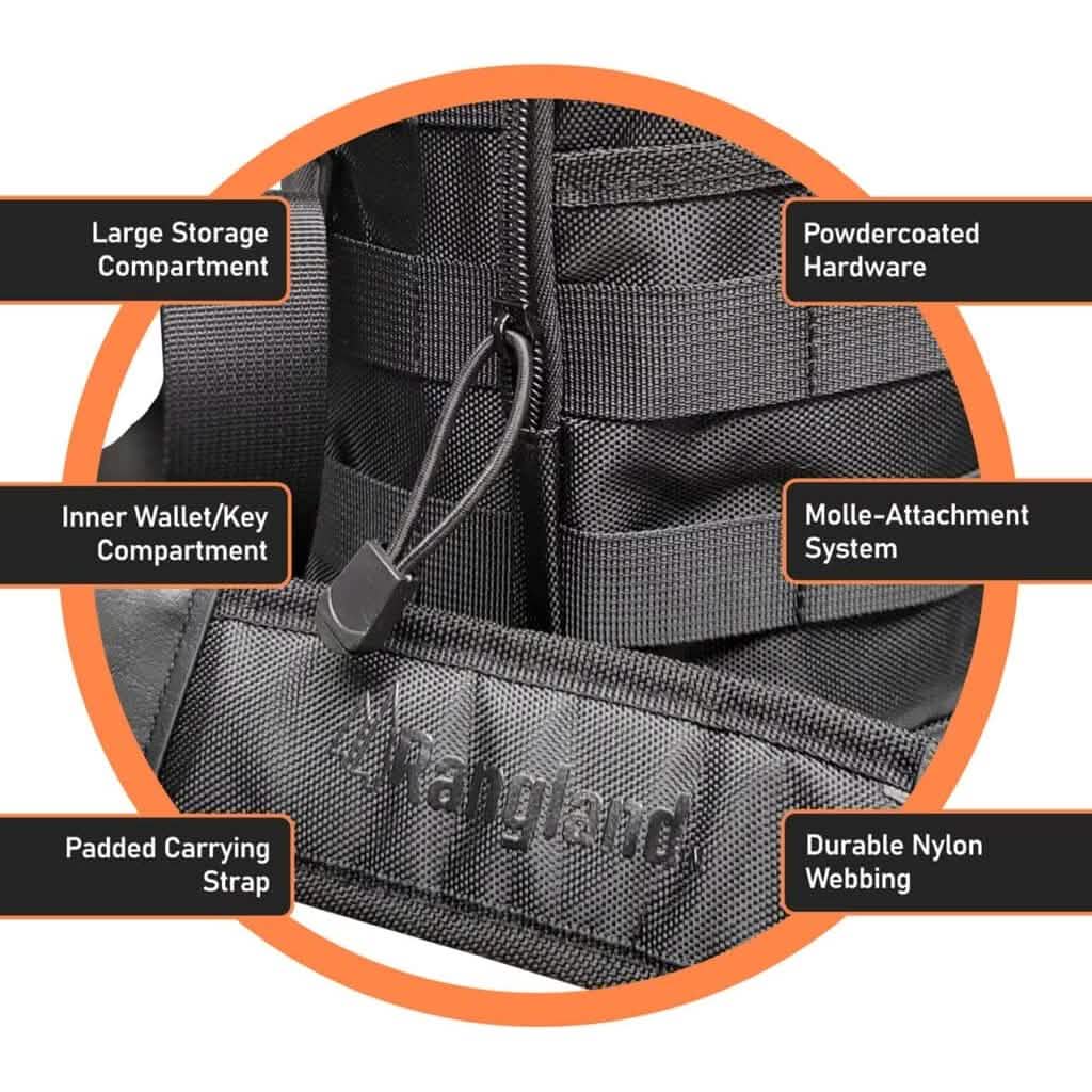 Growler isotherme en acier inoxydable d'une capacité de 3,8 L avec sac de transport tactique