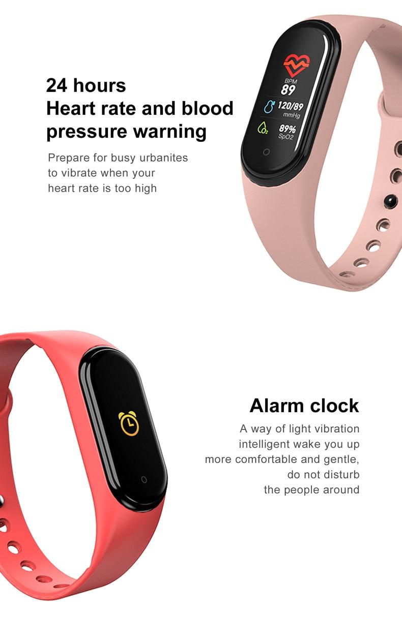 Montre connectée intelligente Fréquence cardiaque Pression Podomètre Montres de sport Bracelet Montre de sport électrique pour téléphones Montre intelligente de santé Moniteur de fréquence cardiaque Moniteur de sommeil Écran tactile étanche