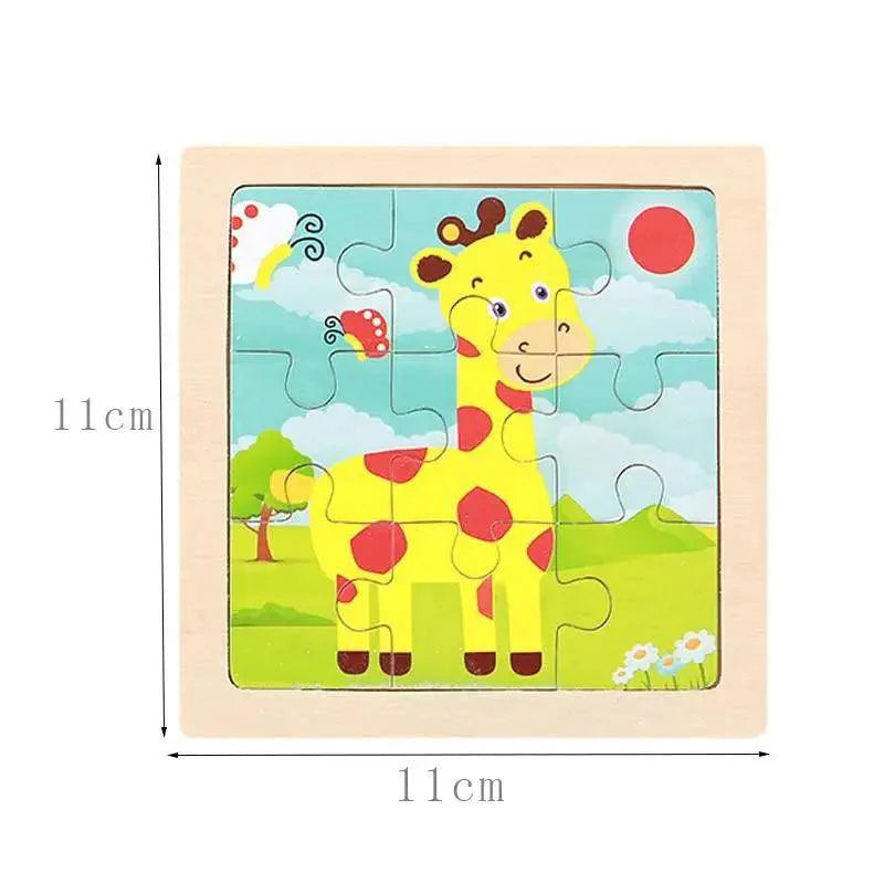 Jouet d'intelligence pour enfants, puzzle 3D en bois, Tangram, animaux de dessin animé pour bébé, puzzles éducatifs pour l'apprentissage des transports.