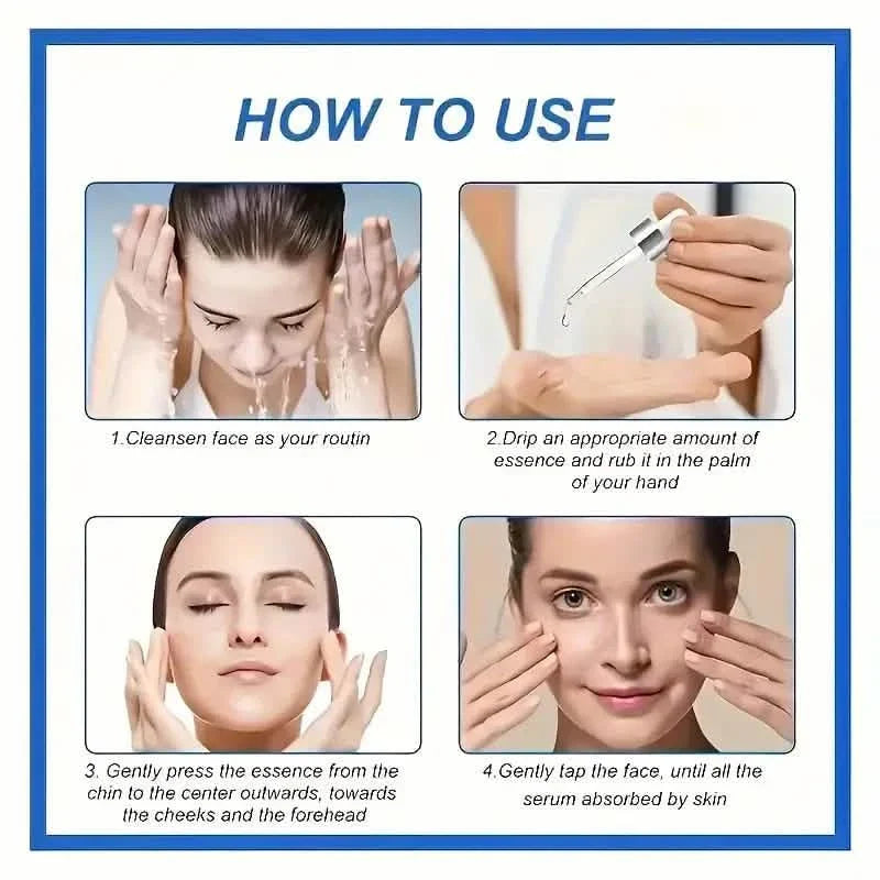 Sérum Intensif Anti-âge à l'Effet Botox - Sérum au Collagène pour la Peau avec Vitamine C, Acide Hyaluronique et Niacinamide