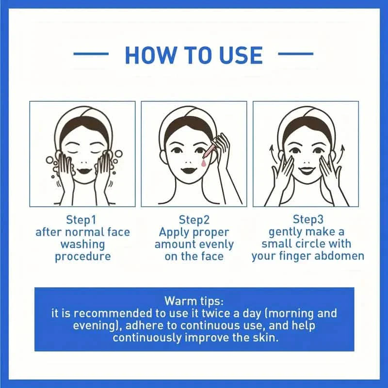 Sérum Intensif Anti-âge à l'Effet Botox - Sérum au Collagène pour la Peau avec Vitamine C, Acide Hyaluronique et Niacinamide