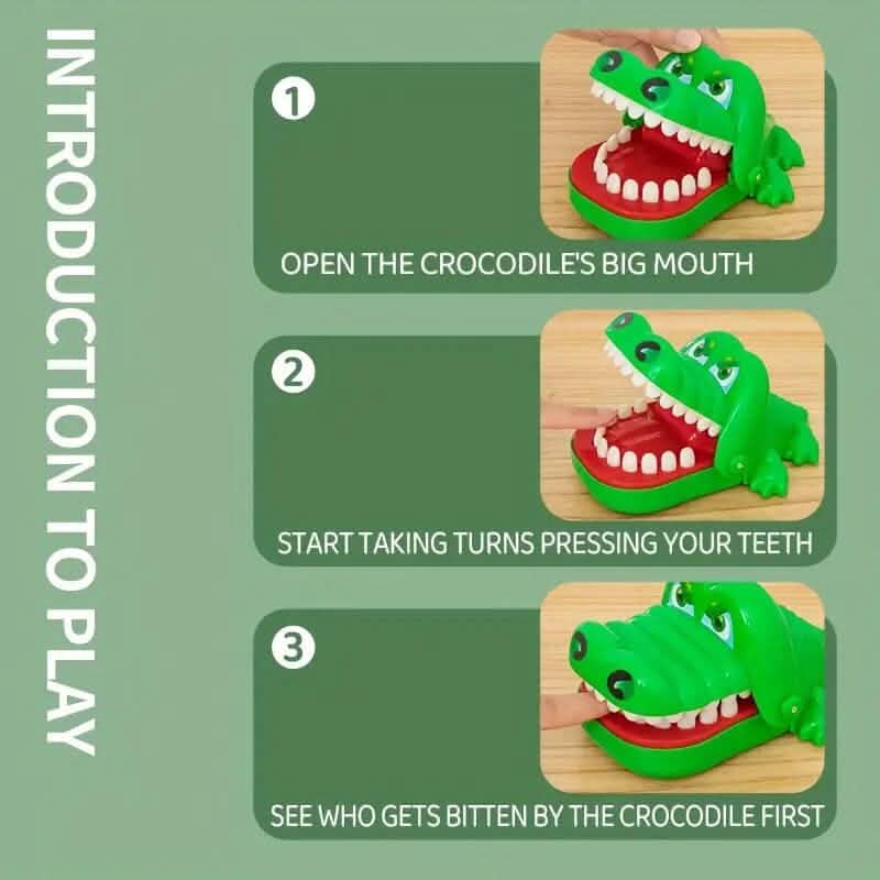 Jouet interactif crocodile qui mord le doigt