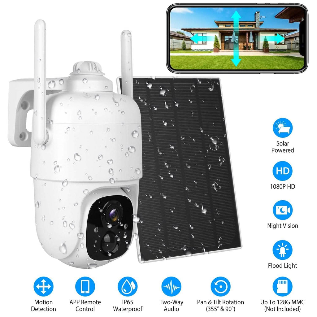 Caméra de sécurité solaire sans fil IP65