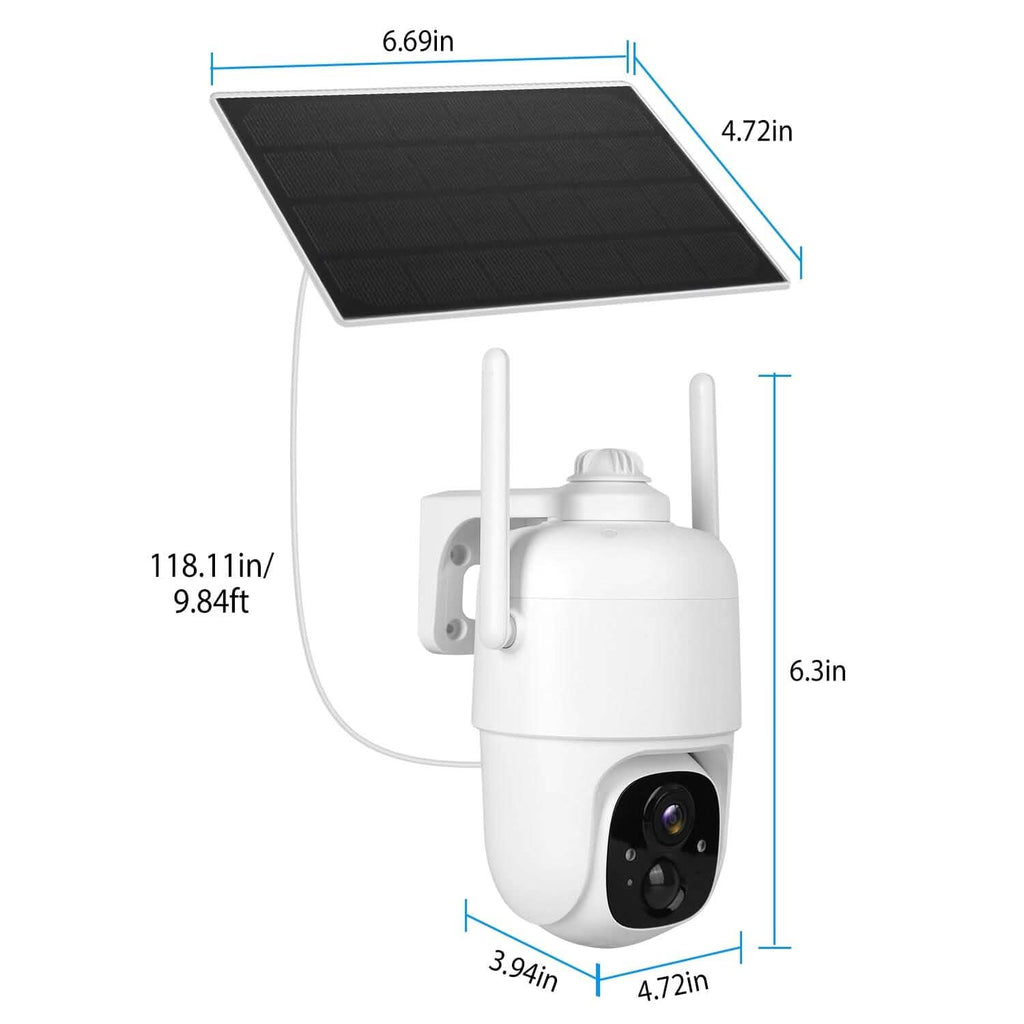 Caméra de sécurité solaire sans fil IP65