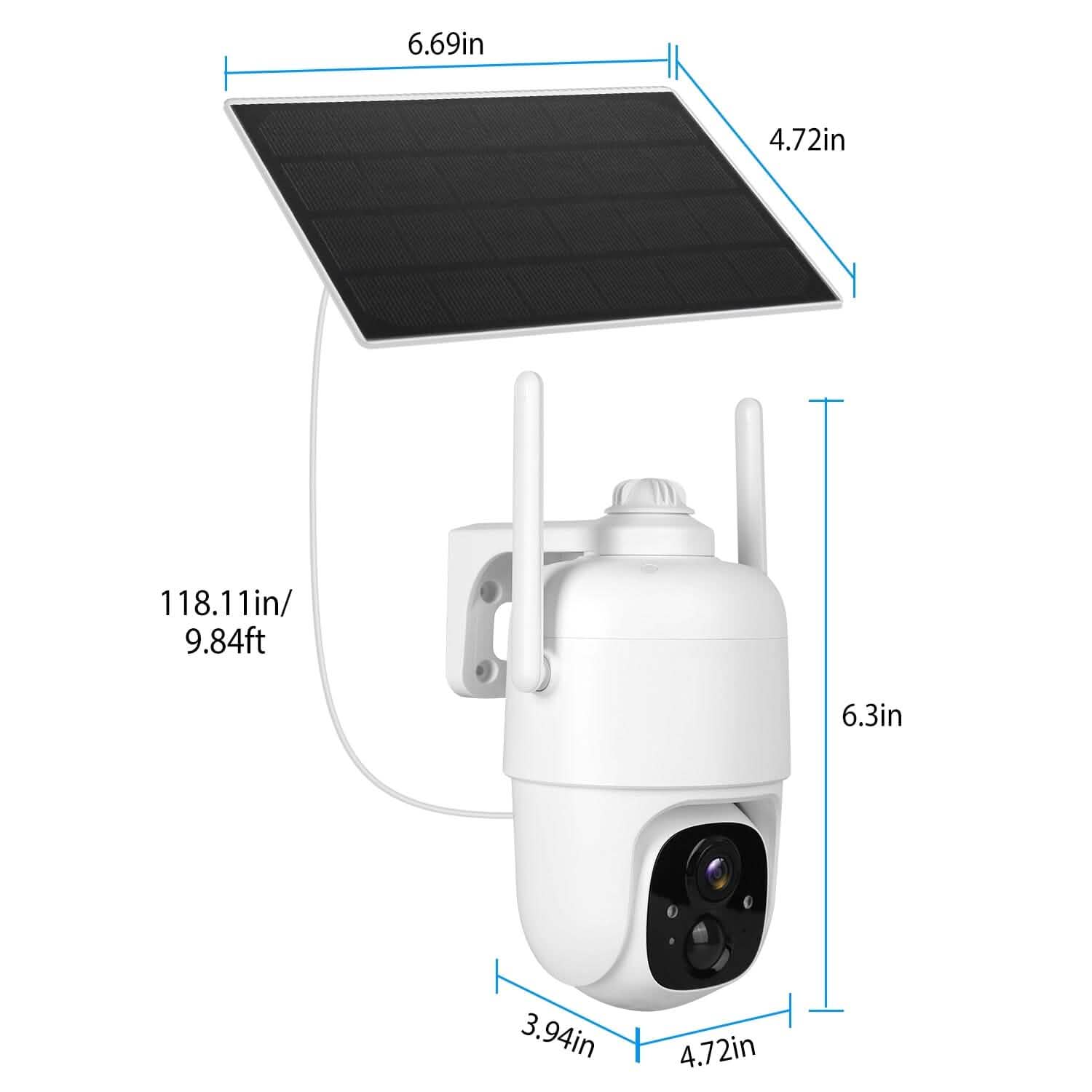 Caméra de sécurité solaire sans fil IP65