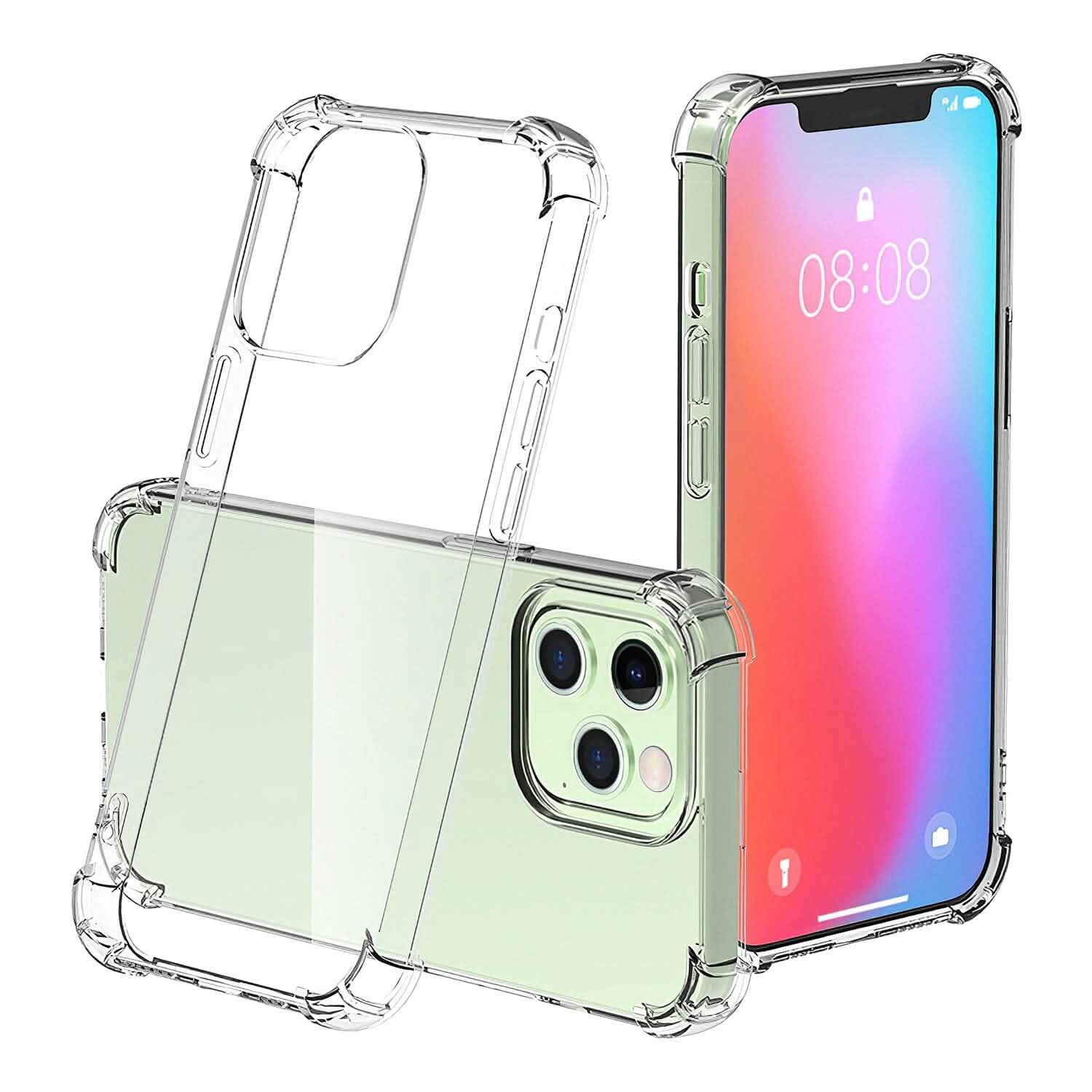 Coque de téléphone transparente antichoc en TPU souple pour iPhone