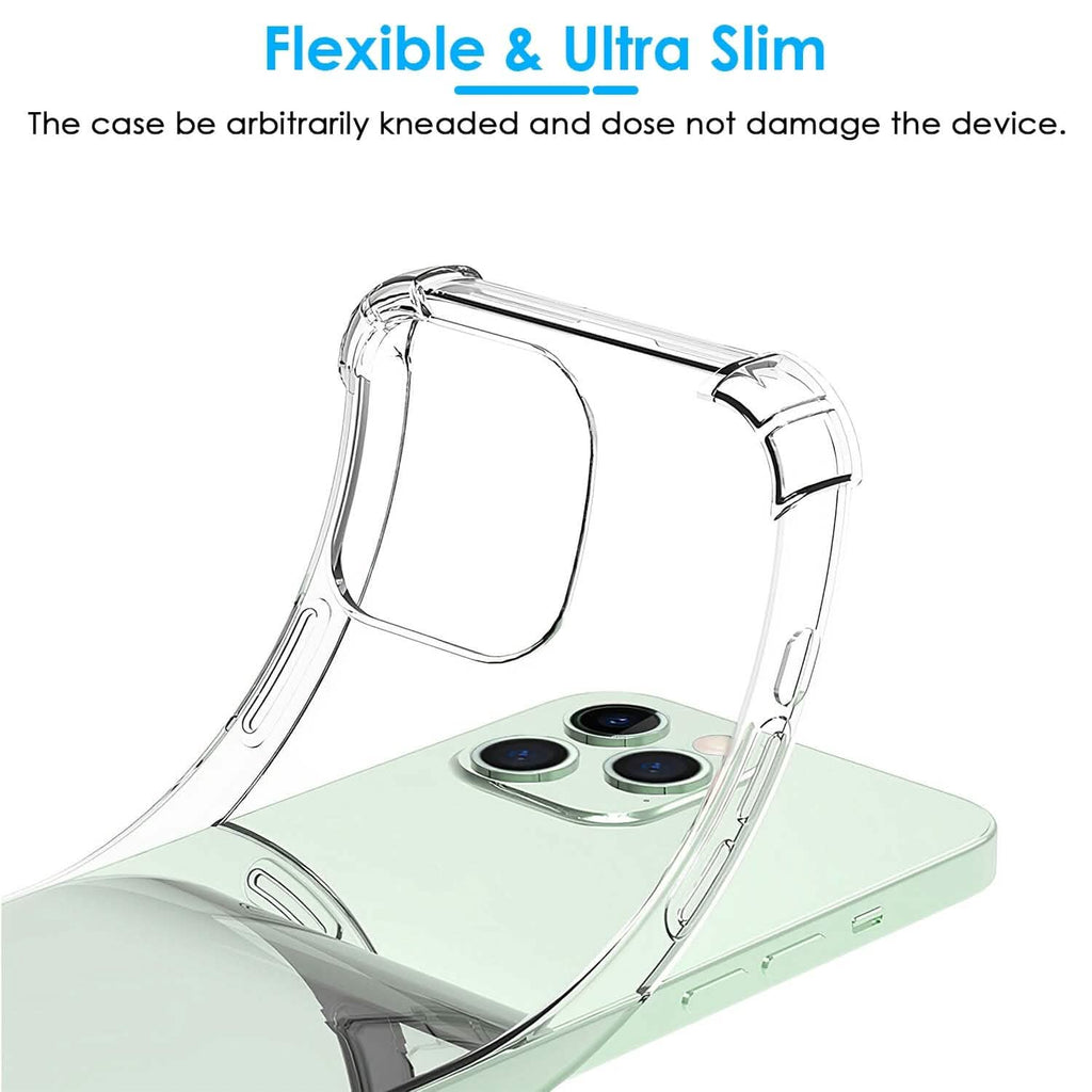 Coque de téléphone transparente antichoc en TPU souple pour iPhone