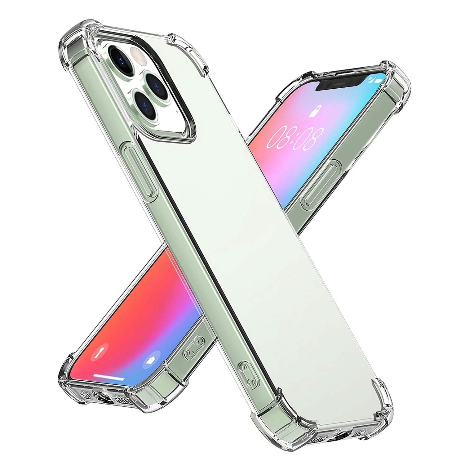 Coque de téléphone transparente antichoc en TPU souple pour iPhone