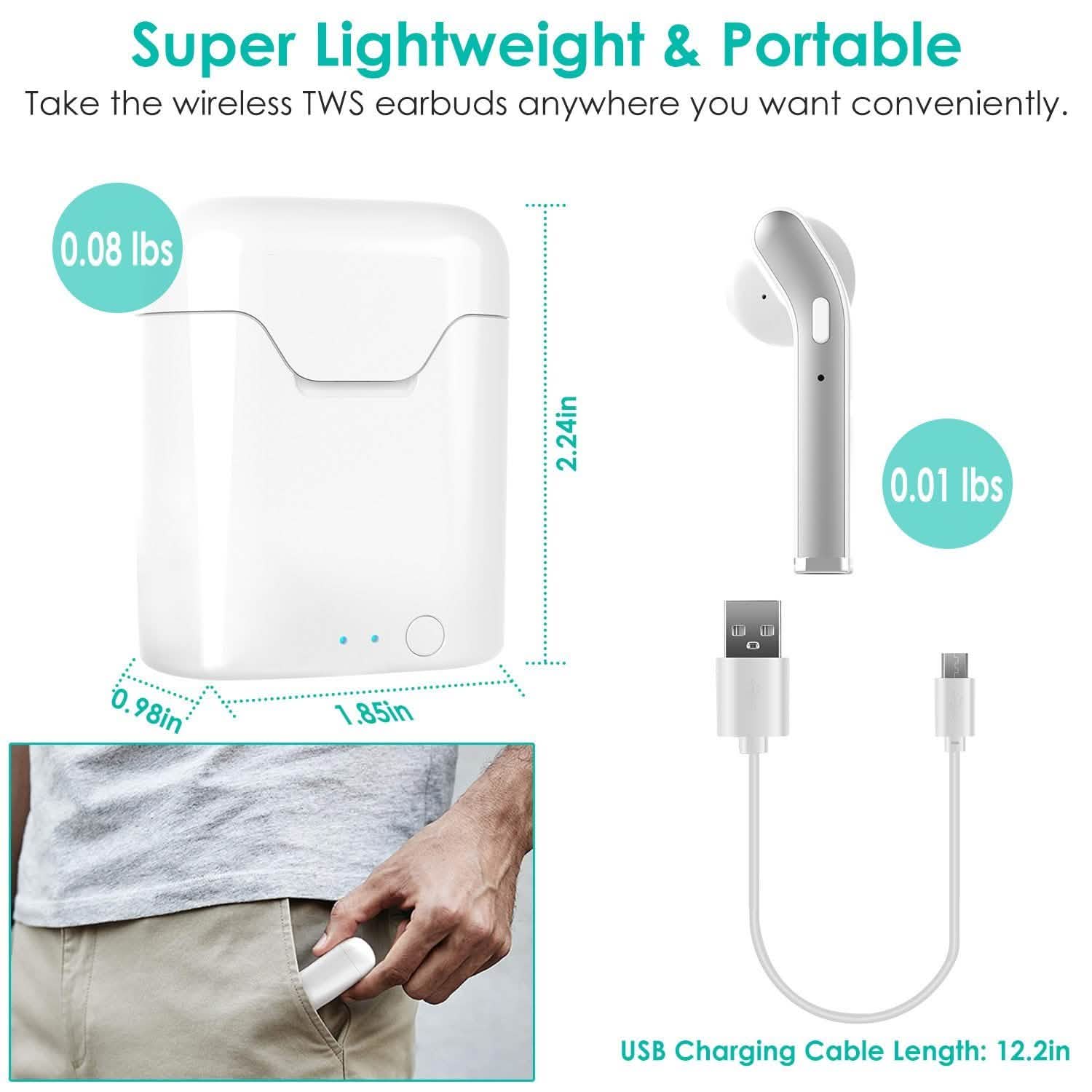 Écouteurs sans fil TWS 5.0 étanches IPX5