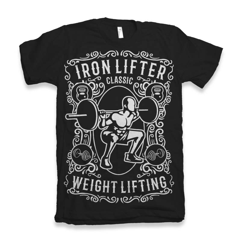 T-shirt graphique Iron Lifter à manches courtes pour homme en viscose de bambou/coton biologique