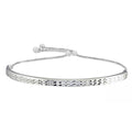 Bracelet jonc ajustable en argent sterling massif italien