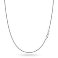 Collier unisexe maille vénitienne italienne en argent sterling 1 mm