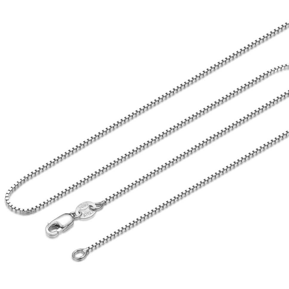 Collier unisexe maille vénitienne italienne en argent sterling 1 mm