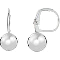 Boucles d'oreilles pendantes en argent sterling italien, boule 6 mm