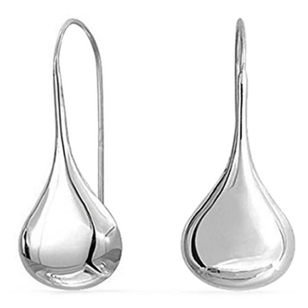 Boucles d'oreilles pendantes en argent sterling italien en forme de goutte soufflée