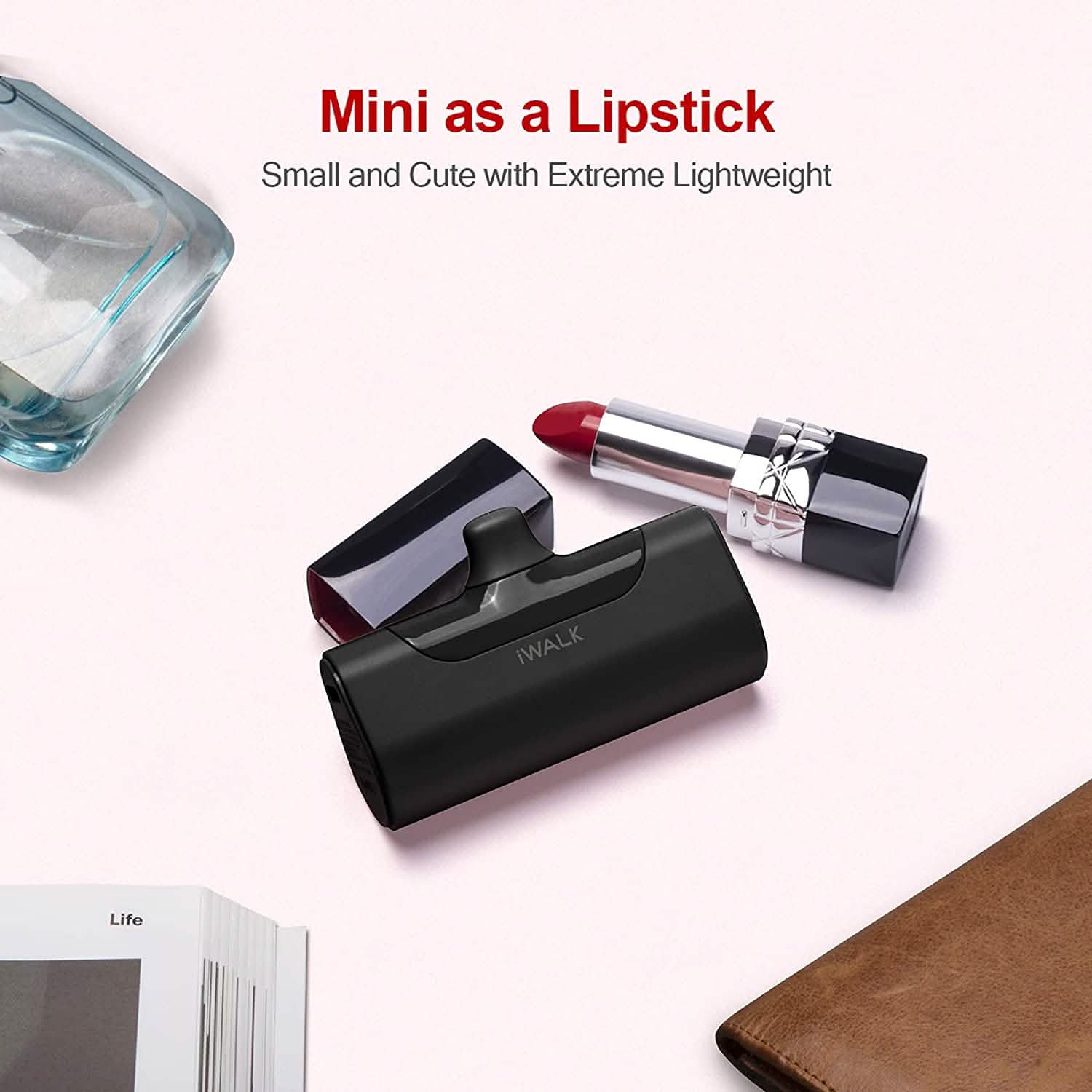 Chargeur portable compact iWALK 4500 mAh Banque d'alimentation ultra-compacte
