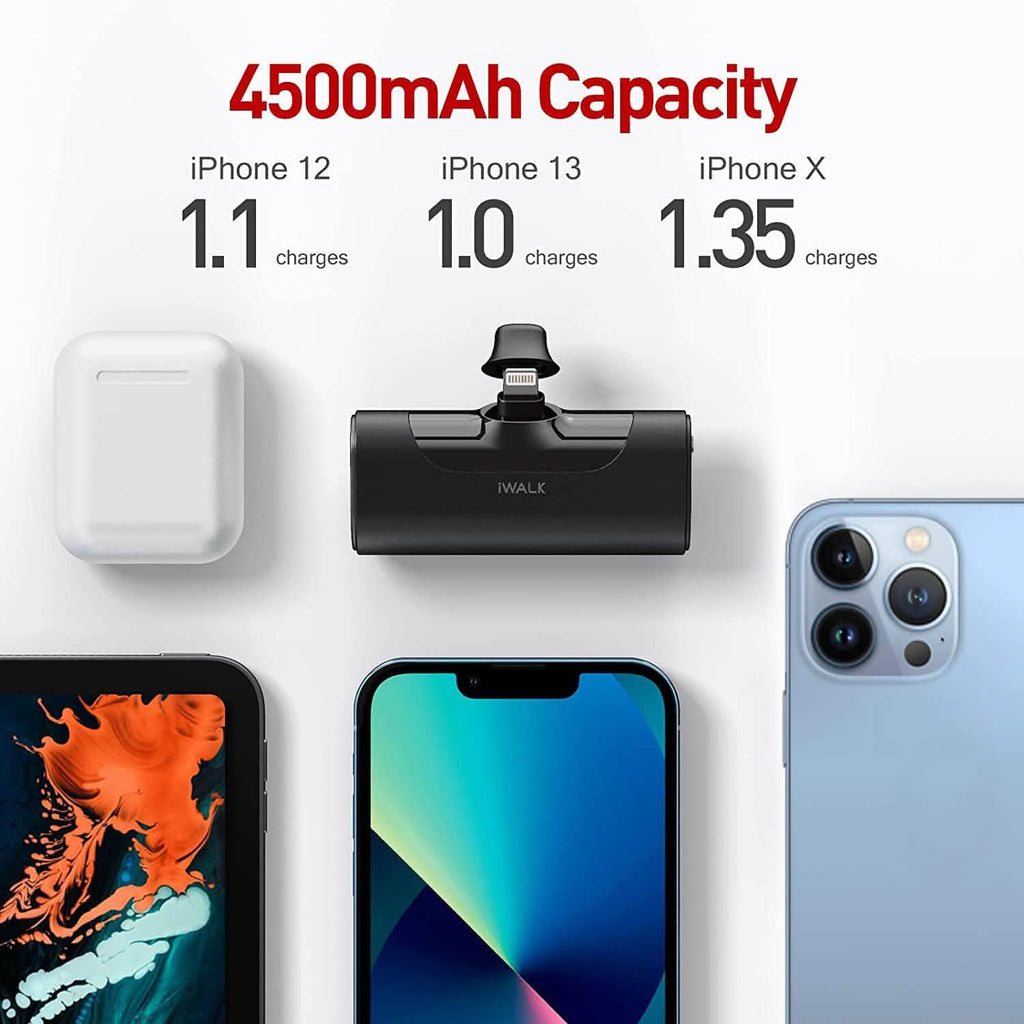 Chargeur portable compact iWALK 4500 mAh Banque d'alimentation ultra-compacte
