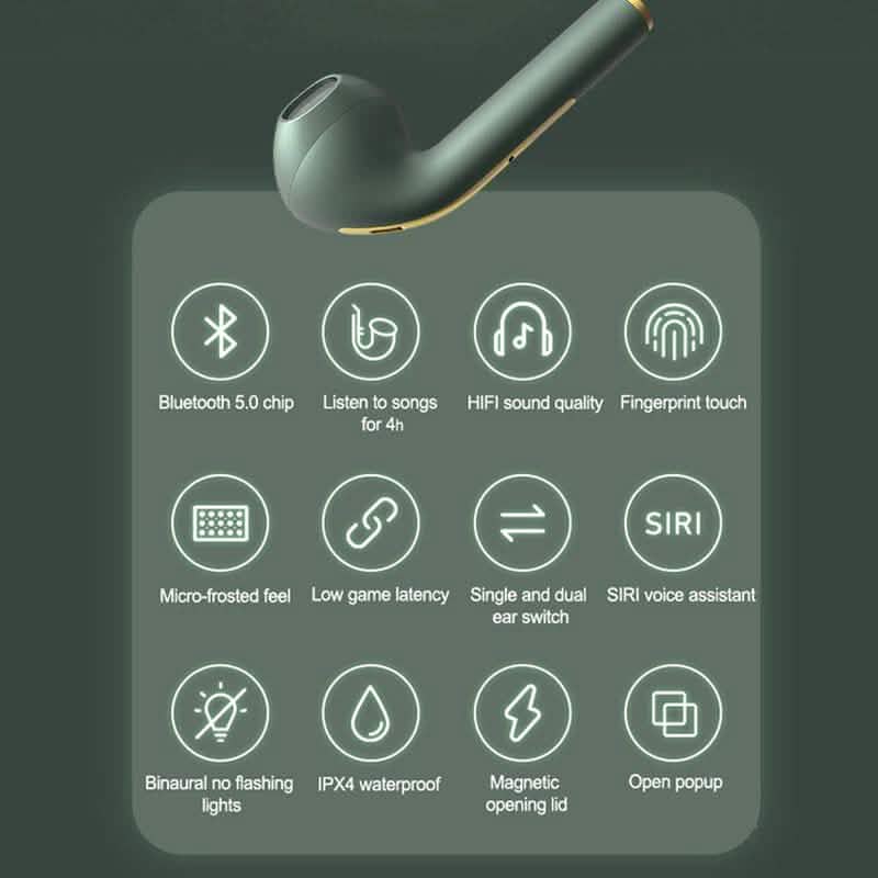 Écouteurs Bluetooth J18 TWS Stéréo Sans Fil Véritable Casque Écouteurs Intra-Auriculaires