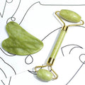 Coffret Jade Roller et Gua Sha Outils de Beauté pour le Visage Masseur Visage et Peau