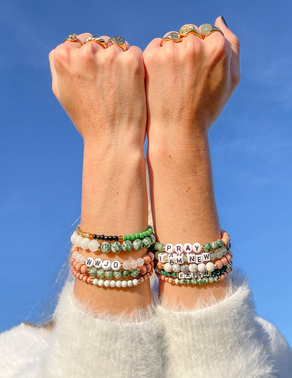 Bracelet empilable en jade