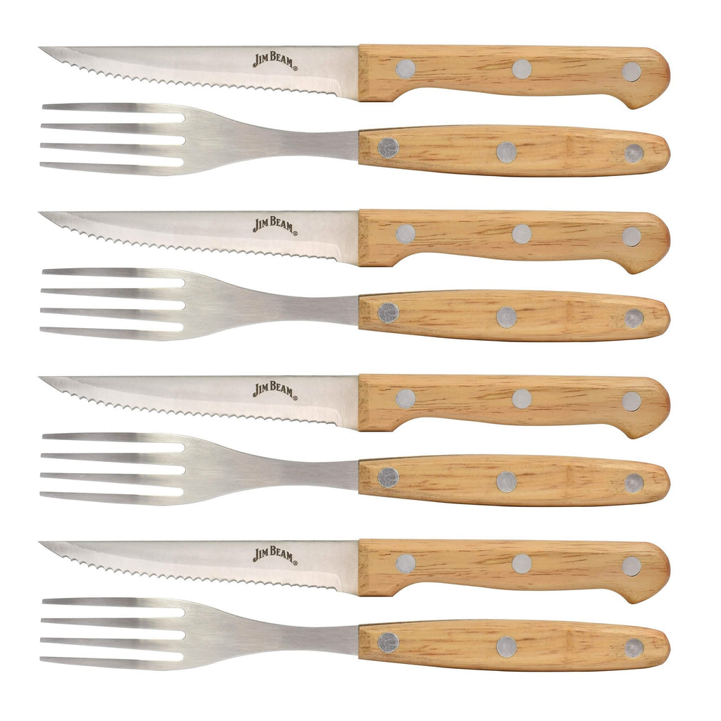 Ensemble 8 pièces : ensemble de couteaux à steak et fourchettes