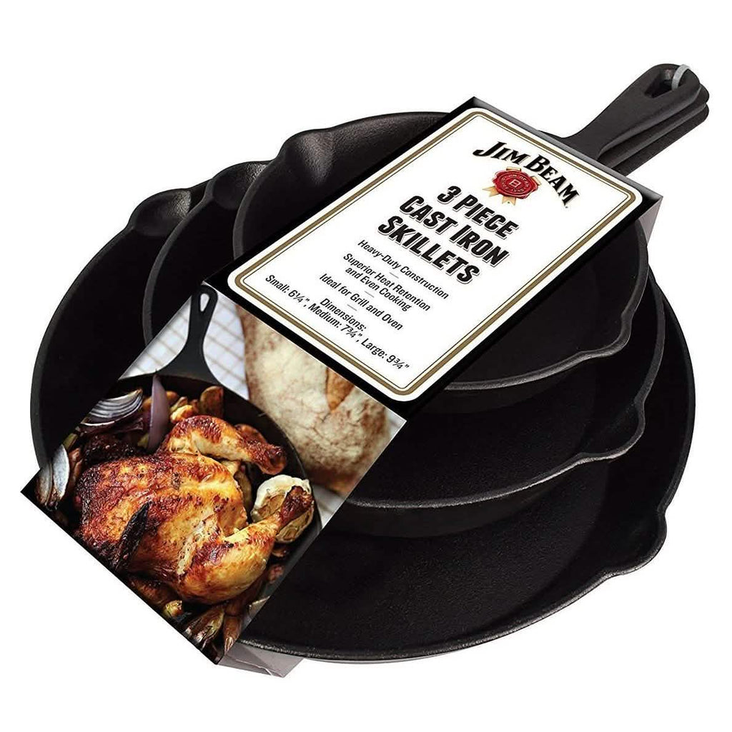 Poêles en fonte Jim Beam, lot de 3
