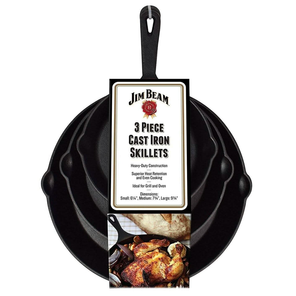 Poêles en fonte Jim Beam, lot de 3