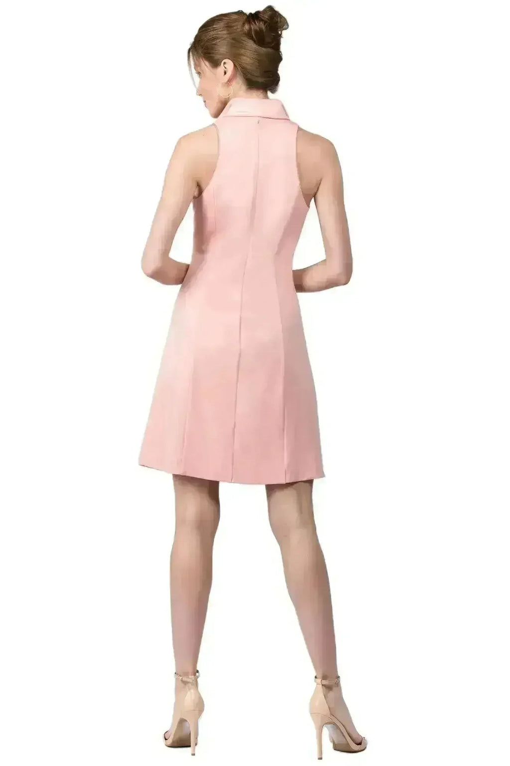 Robe Vienna - Robe cintrée et évasée avec col à pointes en ailes