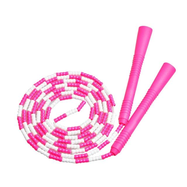 Corde à sauter en PVC, Corde à sauter fantaisie avec perles pour enfants, Entraînement de gymnastique, Corde à sauter d'extérieur pour enfants, adultes et athlètes, Corde à sauter amusante pour toute la famille, pour filles