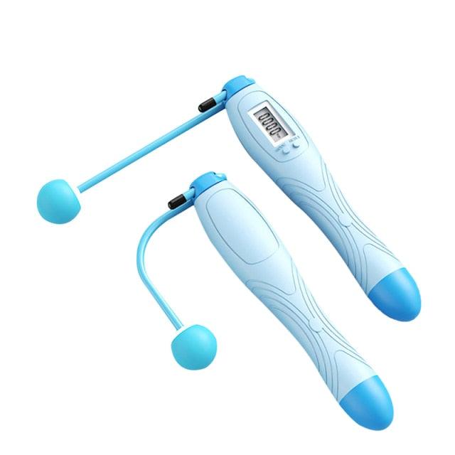 Corde à sauter avec compteur, corde à sauter numérique réglable avec compteur LCD, cordes à sauter numériques, réglage du poids, des calories et du temps, avec rappel sonore, cordes à sauter pour le fitness, l'exercice et la salle de sport.