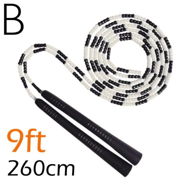 Corde à sauter débutant perles douces réglable anti-emmêlement corde à sauter de fitness pour hommes femmes enfants corde à sauter à perles douces pour l'entraînement et la perte de poids