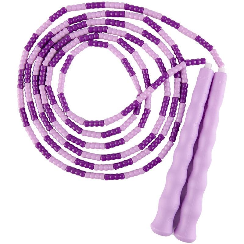 Corde à sauter débutant perles douces réglable anti-emmêlement corde à sauter de fitness pour hommes femmes enfants corde à sauter à perles douces pour l'entraînement et la perte de poids