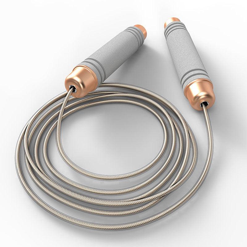 Cordes à sauter lestées rapides en fil d'acier pour le fitness - Corde en fil d'acier avec poignées antidérapantes - Corde à sauter pour l'entraînement, la boxe, la gym et le fitness