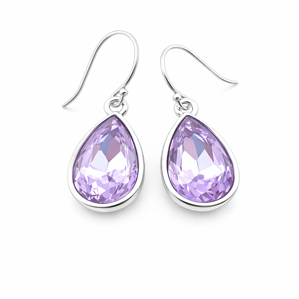 Boucles d'oreilles pierre de naissance de juin - Boucles d'oreilles goutte en cristal