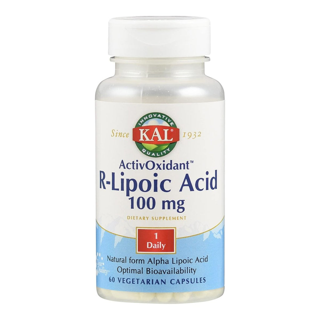 KAL R-Lipoic Acid AntiOxidant 100mg 60 Vcaps PN