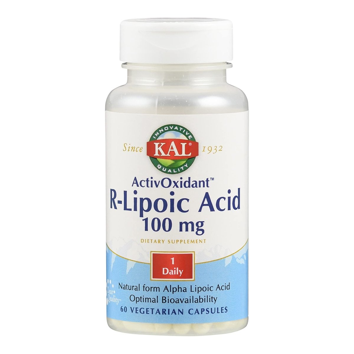 KAL R-Lipoic Acid AntiOxidant 100mg 60 Vcaps PN