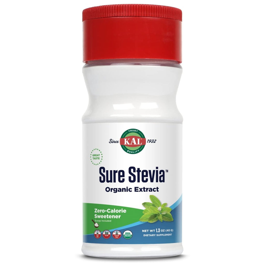 Kal - Extrait Biologique de Stévia Sûre - 1,3 oz.