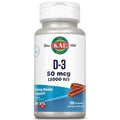 KAL Vitamin D3 Chewables 50 mcg, Vitamin D 2000 IU as Cholecalciferol, 200 Chewables