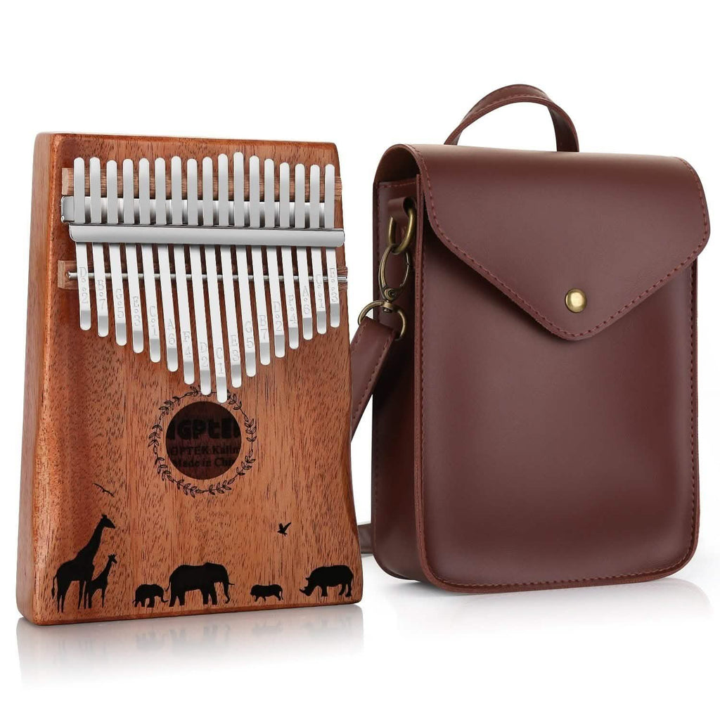 Kalimba 17 touches, piano à pouce avec marteau d'accordage et sac