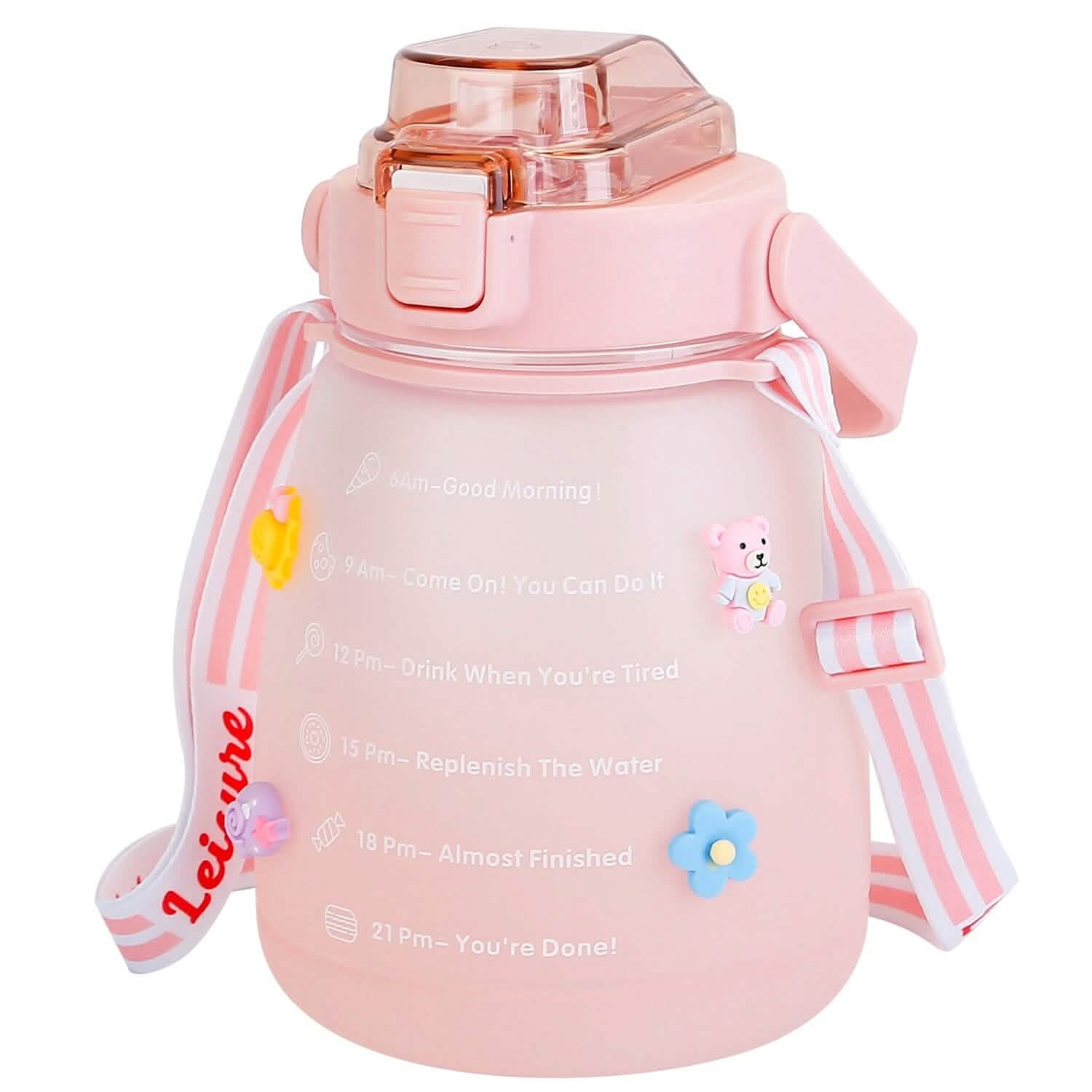 Bouteille d'eau Kawaii avec paille