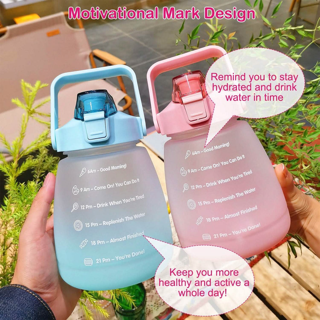 Bouteille d'eau Kawaii avec paille
