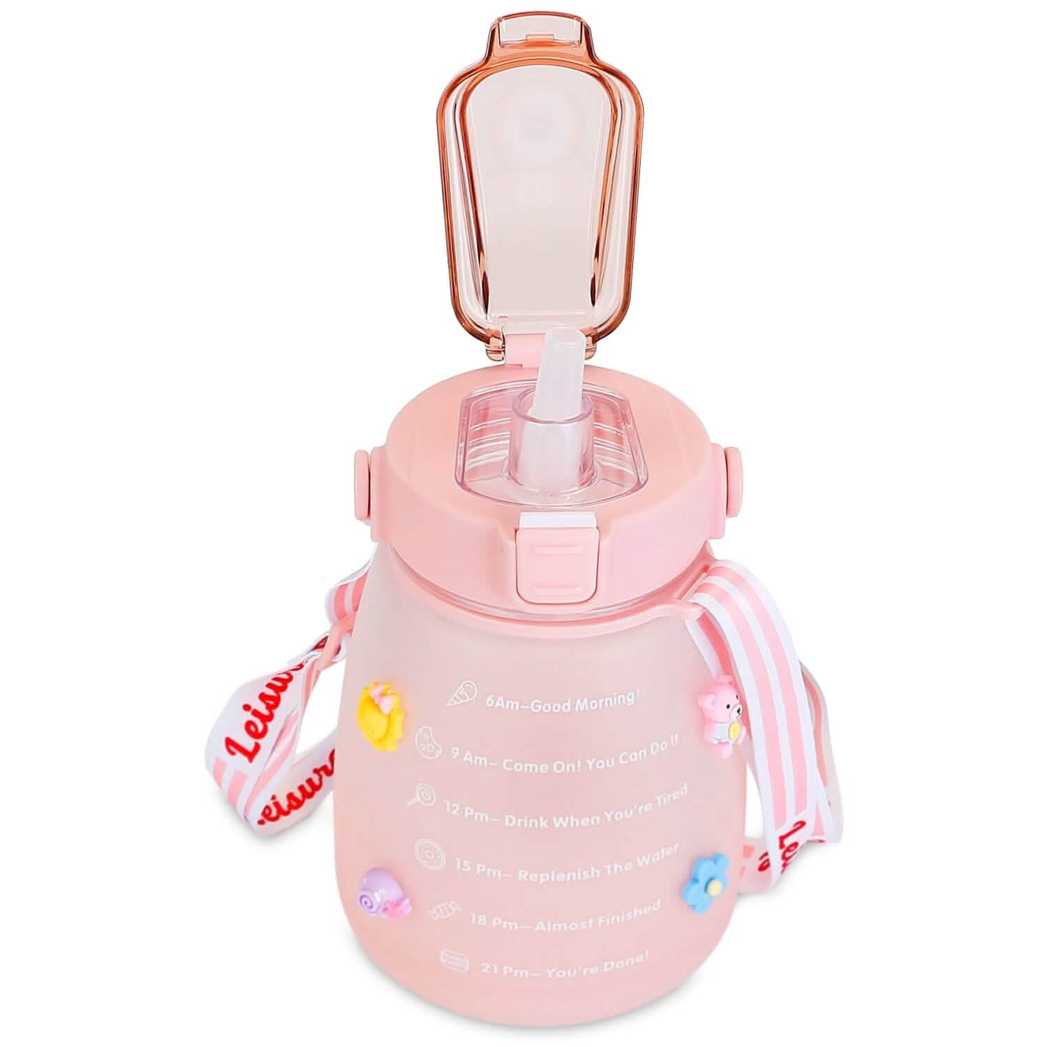 Bouteille d'eau Kawaii avec paille