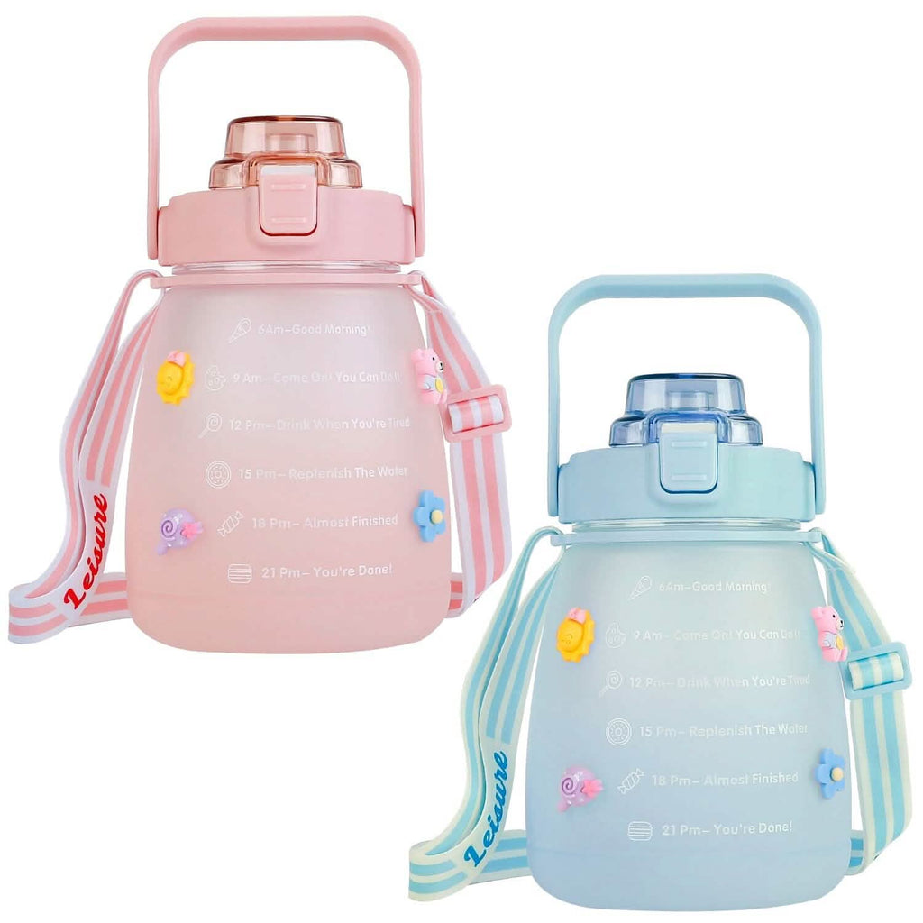 Bouteille d'eau Kawaii avec paille
