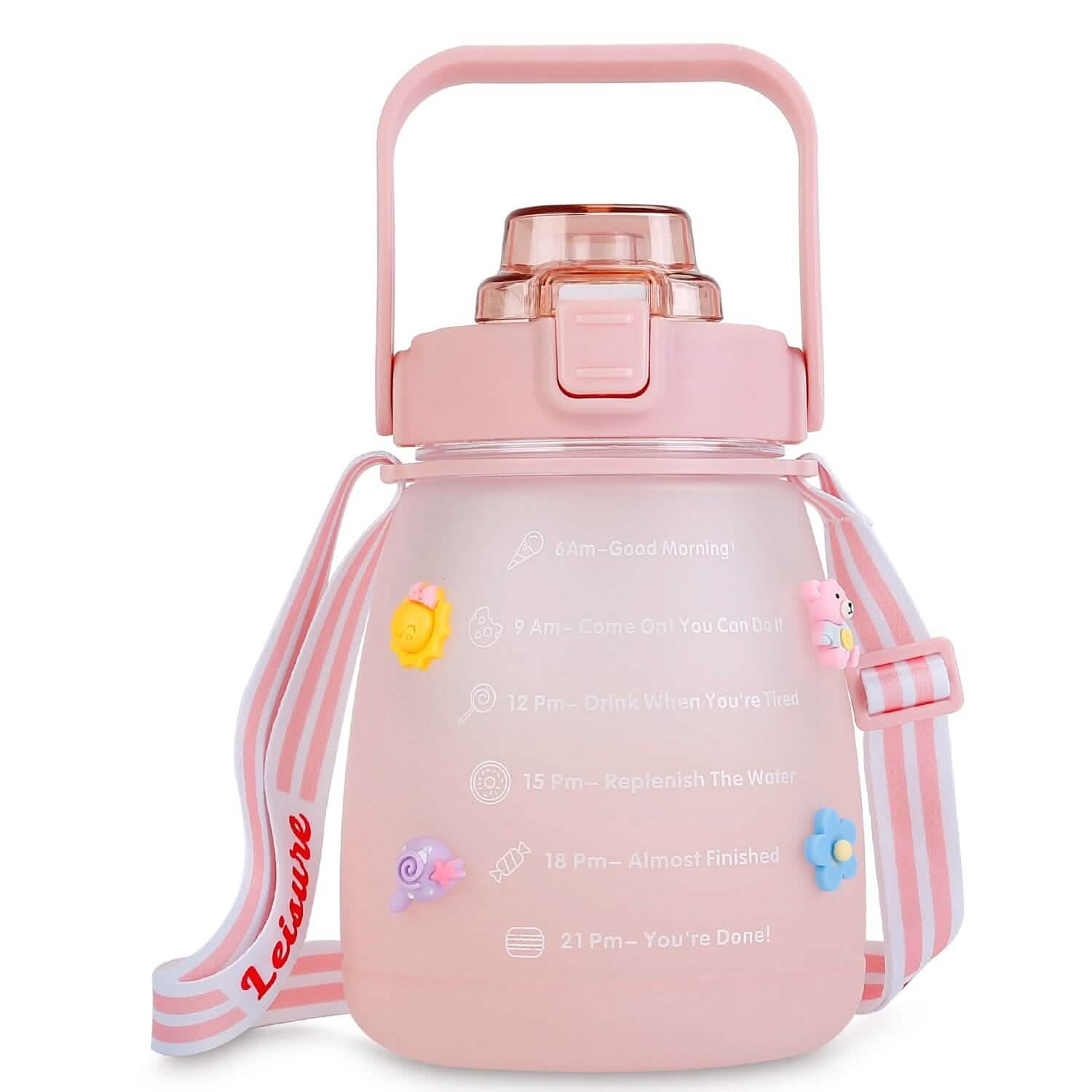 Bouteille d'eau Kawaii avec paille